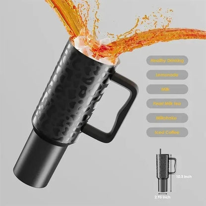 40 oz Tumbler with Handle and Straw Lid