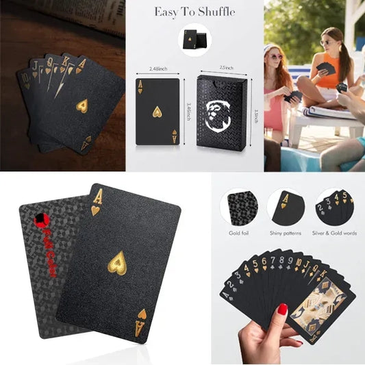Diamond Waterproof Black Playing Cards-Poker Cards-HD