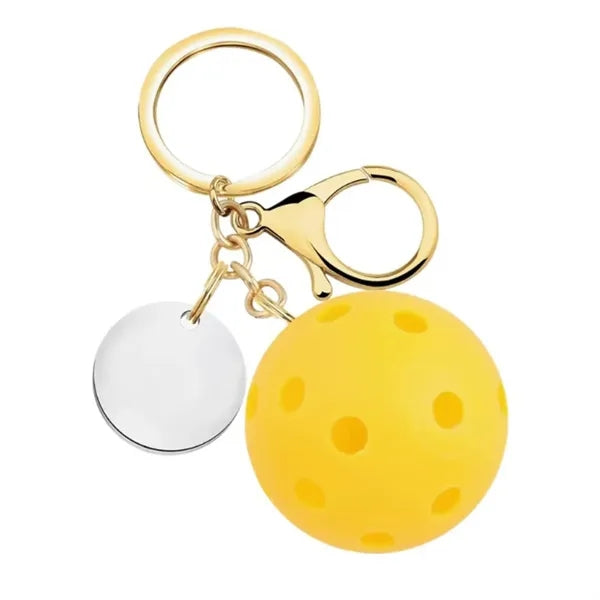 Pickleball Stainless Steel Keychain Sports Gifts