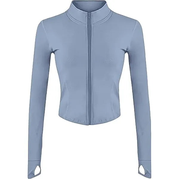 Womens Full Zip Running Track Jacket W/Thumb Holes