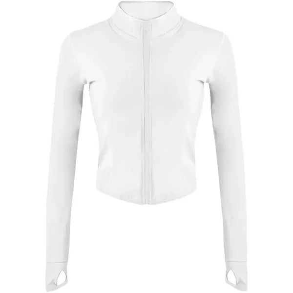 Womens Full Zip Running Track Jacket W/Thumb Holes