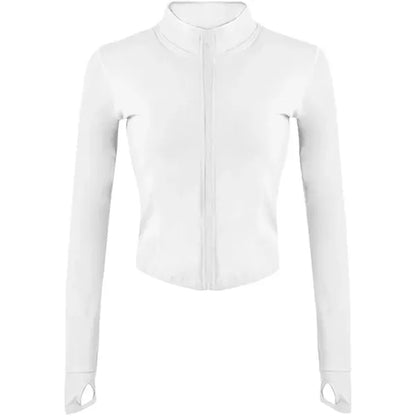 Womens Full Zip Running Track Jacket W/Thumb Holes