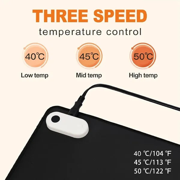 Heated Desk Mat Mouse Pad with Intelligent Digital Display