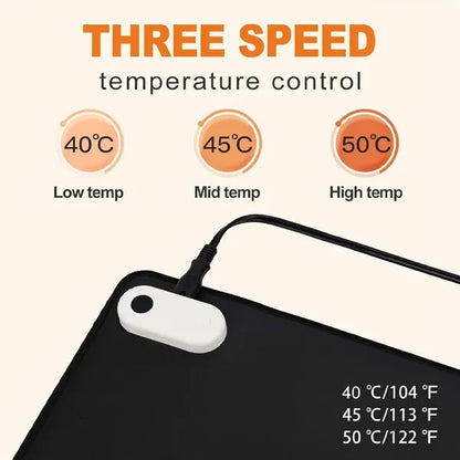 Heated Desk Mat Mouse Pad with Intelligent Digital Display