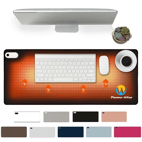 Heated Desk Mat Mouse Pad with Intelligent Digital Display