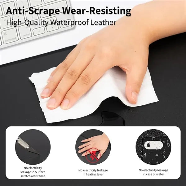 Heated Desk Mat Mouse Pad with Intelligent Digital Display