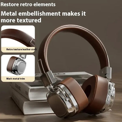 Foldable Retro Wireless Bluetooth Over-ear Headphones