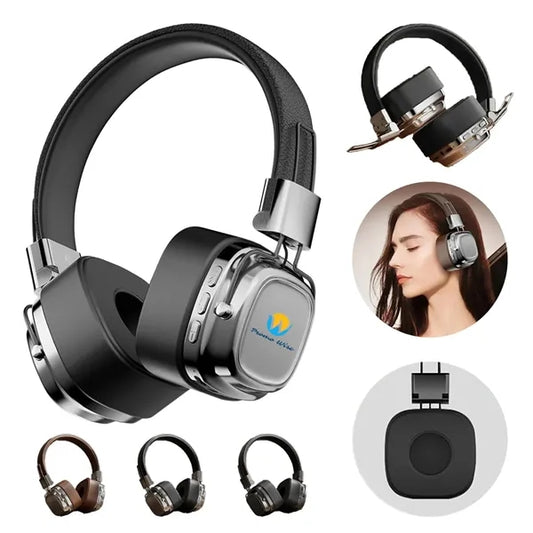 Foldable Retro Wireless Bluetooth Over-ear Headphones