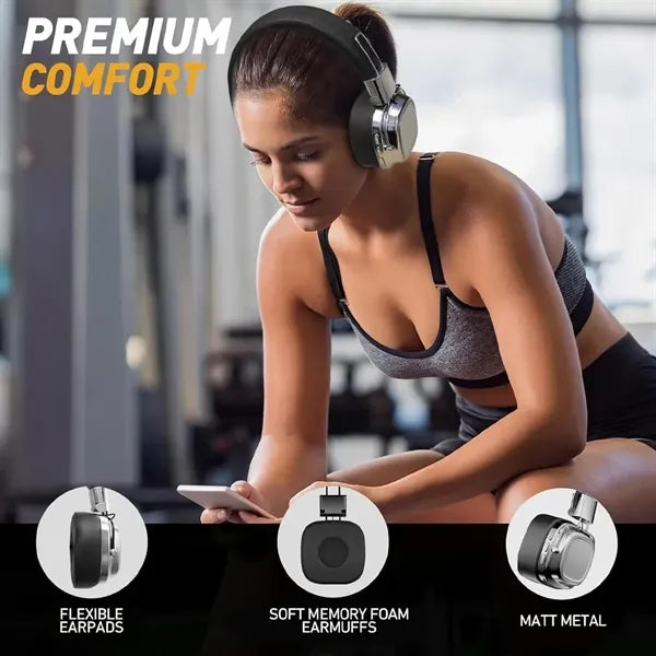 Foldable Retro Wireless Bluetooth Over-ear Headphones