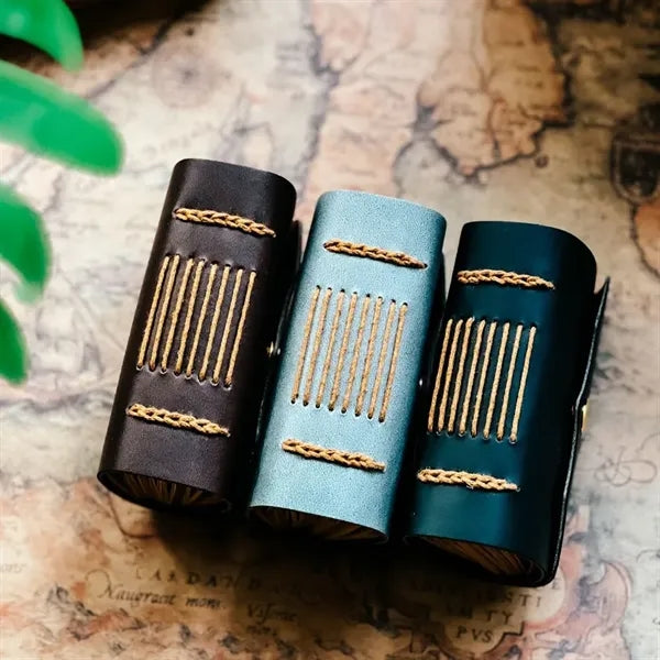 A7 Vintage Pocket Journal Portable Snap Button Notebook