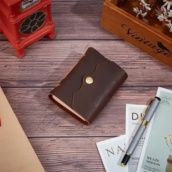A7 Vintage Pocket Journal Portable Snap Button Notebook