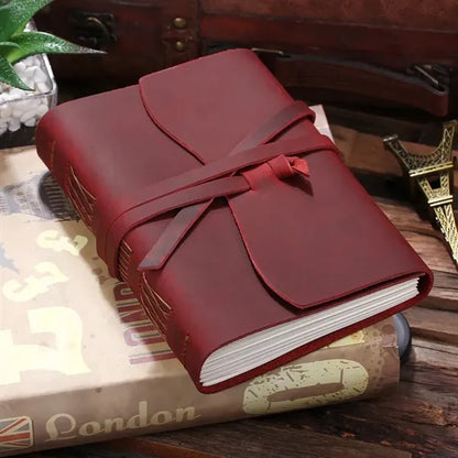 Handmade Genuine Leather Journals Notebooks with Tie Closure