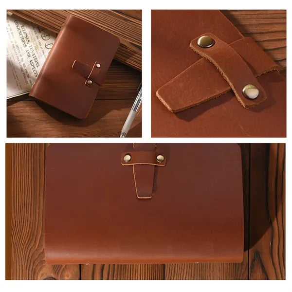 Crazy Horse Leather Pocket Spiral Binder Journal Notebook