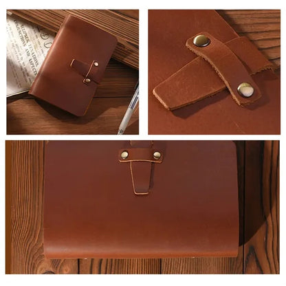 Crazy Horse Leather Pocket Spiral Binder Journal Notebook