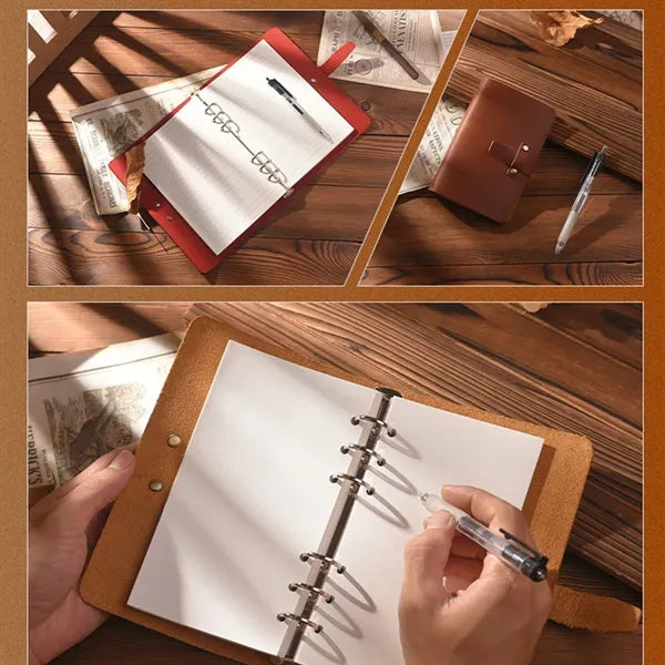 Crazy Horse Leather Pocket Spiral Binder Journal Notebook