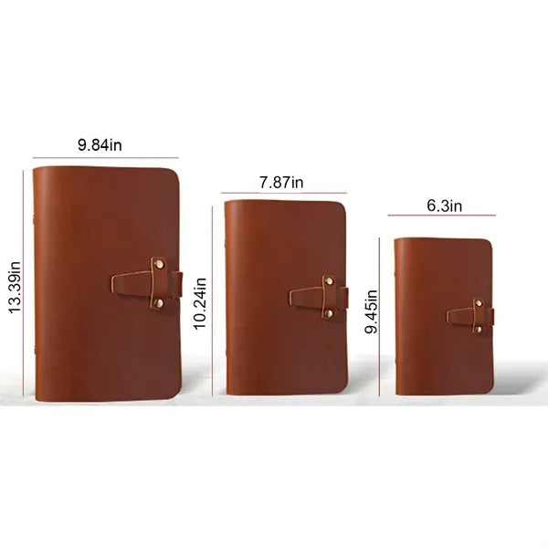 Crazy Horse Leather Pocket Spiral Binder Journal Notebook