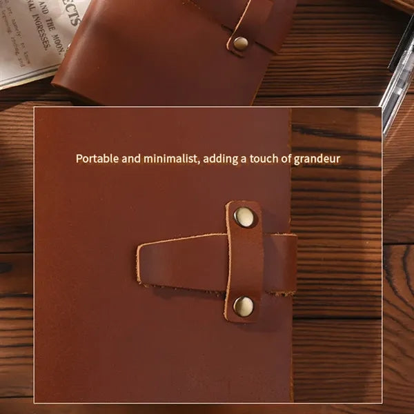 Crazy Horse Leather Pocket Spiral Binder Journal Notebook