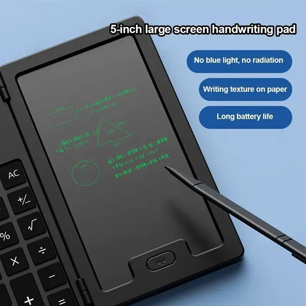 Folding Portable Calculator with Handwriting Pad