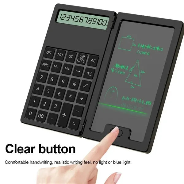 Folding Portable Calculator with Handwriting Pad