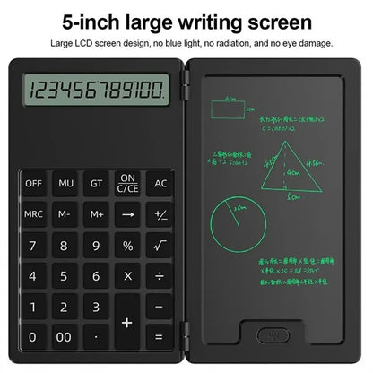 Folding Portable Calculator with Handwriting Pad