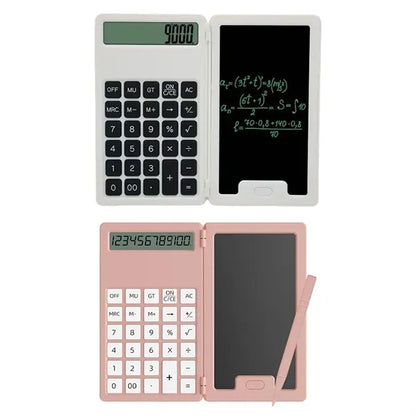 Folding Portable Calculator with Handwriting Pad