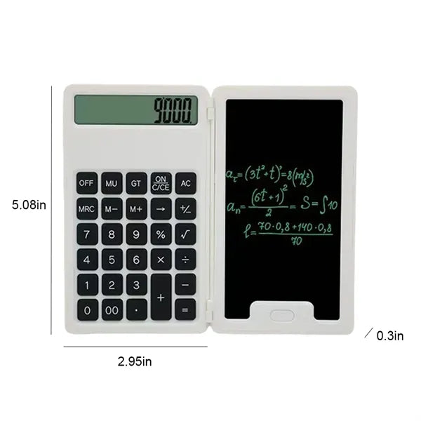 Folding Portable Calculator with Handwriting Pad