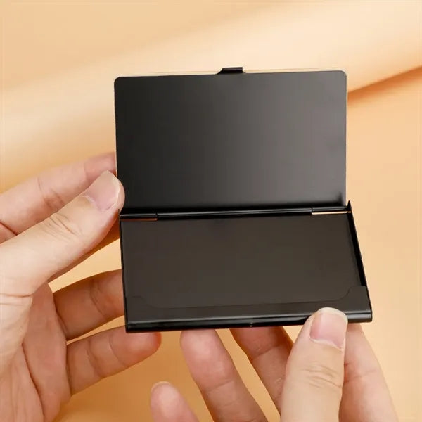 Wood Slim Lightweight Compact Business Card Case Wallet