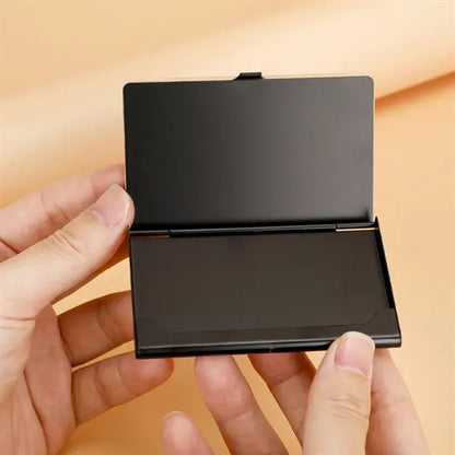 Wood Slim Lightweight Compact Business Card Case Wallet