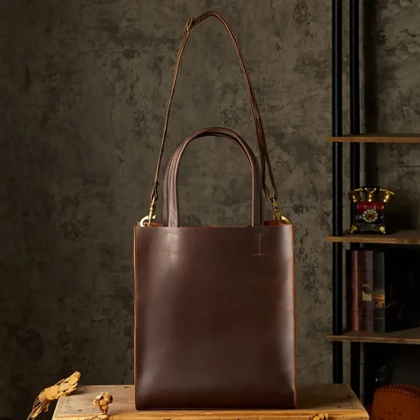 Genuine Leather Business Bag with Removable Inner Pocket