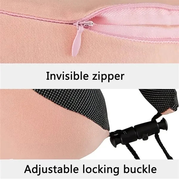 U-shaped Portable Breathable Neck Pillow with Hidden Hood