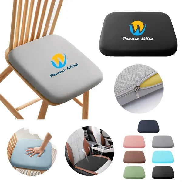 Detachable Non-Slip Square Memory Foam Cushion with Ties
