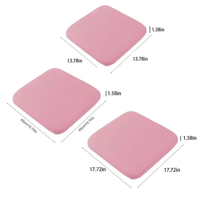 Detachable Non-Slip Square Memory Foam Cushion with Ties