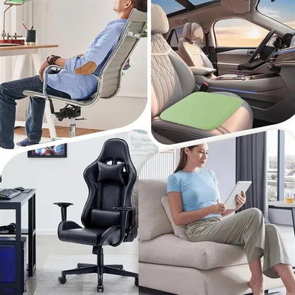 Detachable Non-Slip Square Memory Foam Cushion with Ties