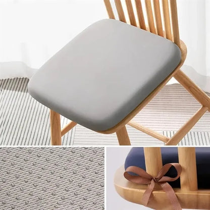 Detachable Non-Slip Square Memory Foam Cushion with Ties