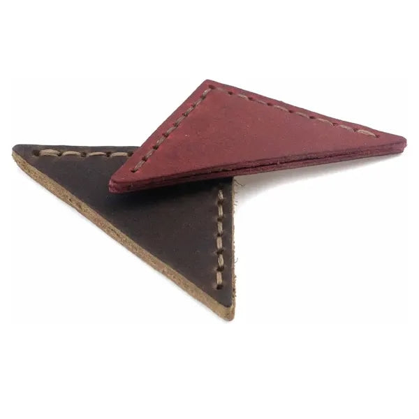 Genuine Leather Bookmarker Vintage Mini Triangle Page Corner