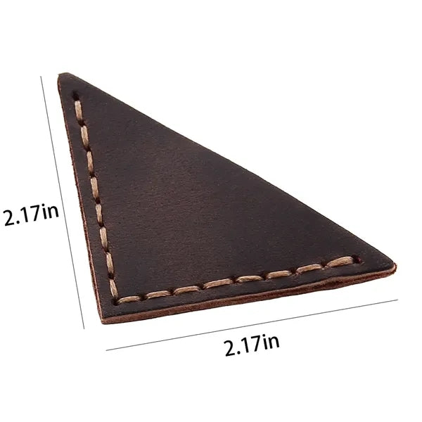 Genuine Leather Bookmarker Vintage Mini Triangle Page Corner