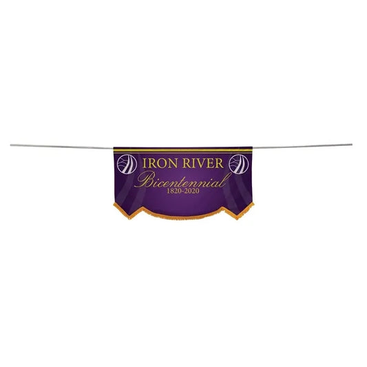 3' x 6' Parade Banner Scallop Bottom Kit w/Gold Fringe