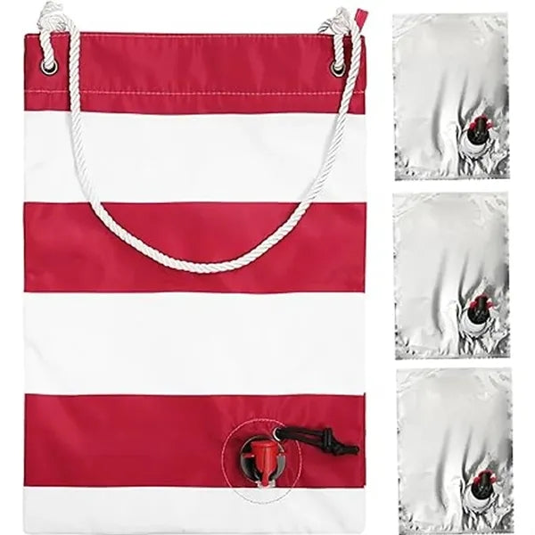 Christmas Insulated Red Wine Beach Bag