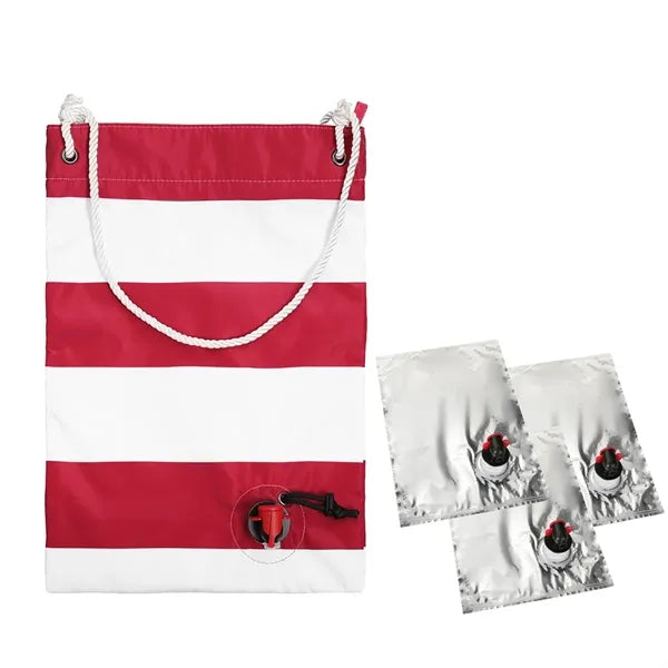 Christmas Insulated Red Wine Beach Bag