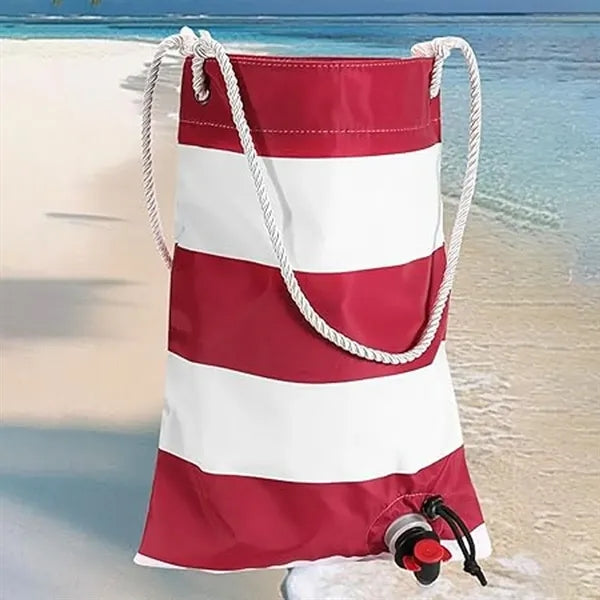 Christmas Insulated Red Wine Beach Bag