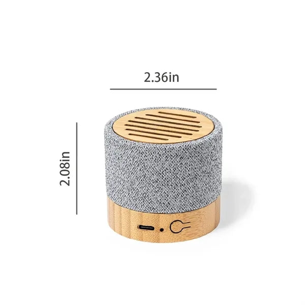 Mini Cylindrical Wireless Bamboo Speaker