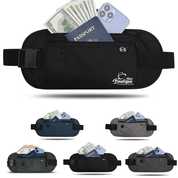 Invisible Anti-Theft Travel RFID Blocking Wallet Waist Bag