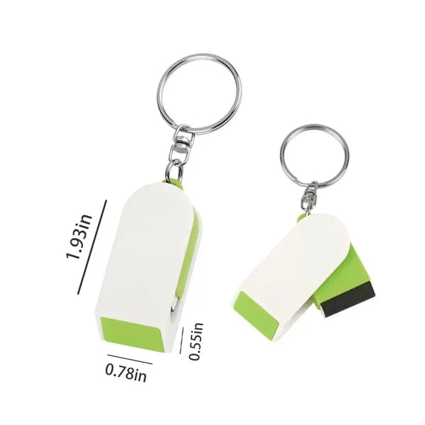 2-in-1 Phone Holder And Screen Cleaner Combo Keychain
