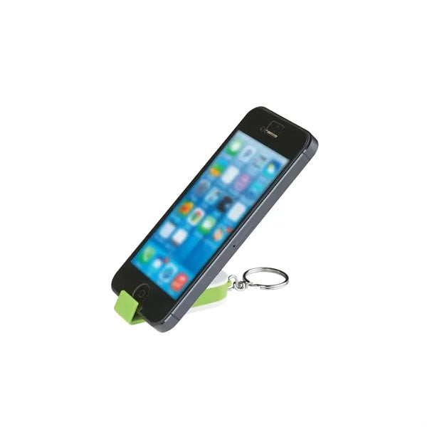 2-in-1 Phone Holder And Screen Cleaner Combo Keychain