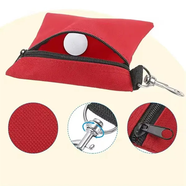 Portable Golf Bag Nylon Ball Cover Waist Hanging Style