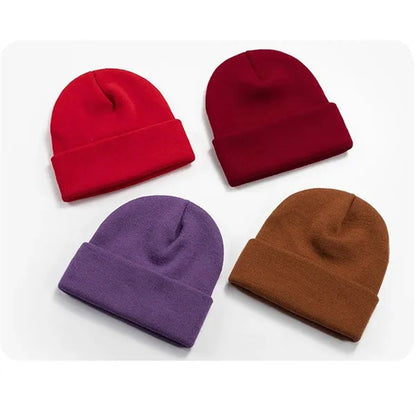 Winter warm earmuffs Thermal Reversible Knit Cuffed Beanie