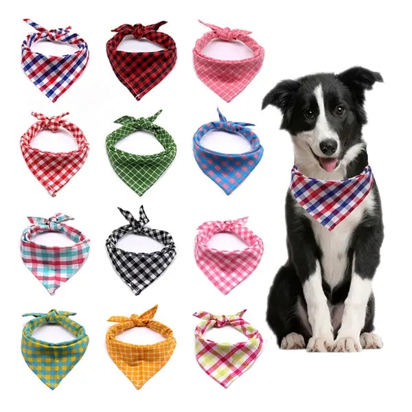 Pets Cotton Tringle Bandana Puppy Bib Scarf Kerchief