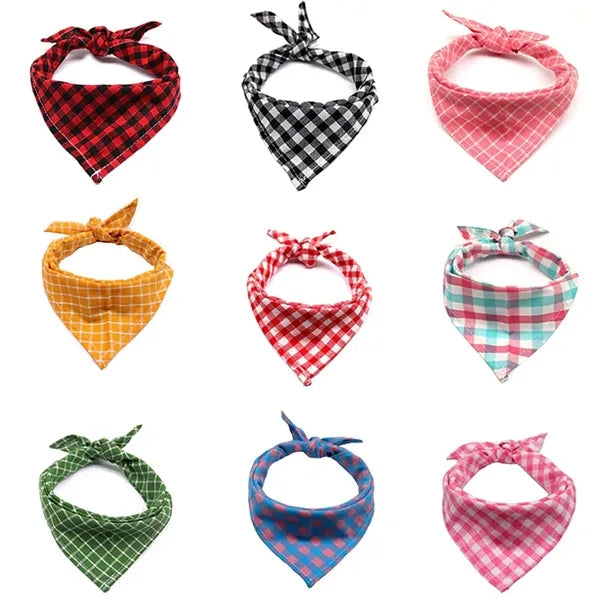 Pets Cotton Tringle Bandana Puppy Bib Scarf Kerchief