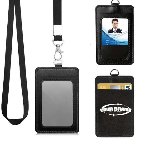 PU Leather Card Holder Bus Student ID Protective Cover