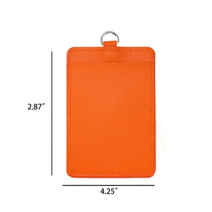 Durable PU Leather ID Badge Holder Wholesale Clearance
